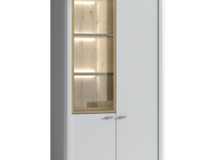 Witryna Kairo ART13 – 3 Drzwi (1 Przeszklone), Nowoczesny Design, Artisan + Biały Mat, 209 cm