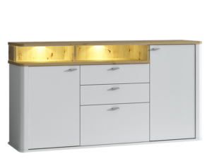 Komoda Kairo ART6 – Nowoczesna, 170 cm, Artisan + Biały Mat, 3 Szuflady z Cichym Domykiem