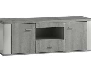 Nowoczesna Szafka RTV Preston ART2 – 146 cm, Cichy Domyk, 2 Drzwi + Szuflada, Dwie Kolorystyki
