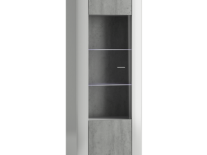 Witryna Preston ART6 – Przeszklona z 4 Półkami, Cichy Domyk, Opcjonalne Oświetlenie LED