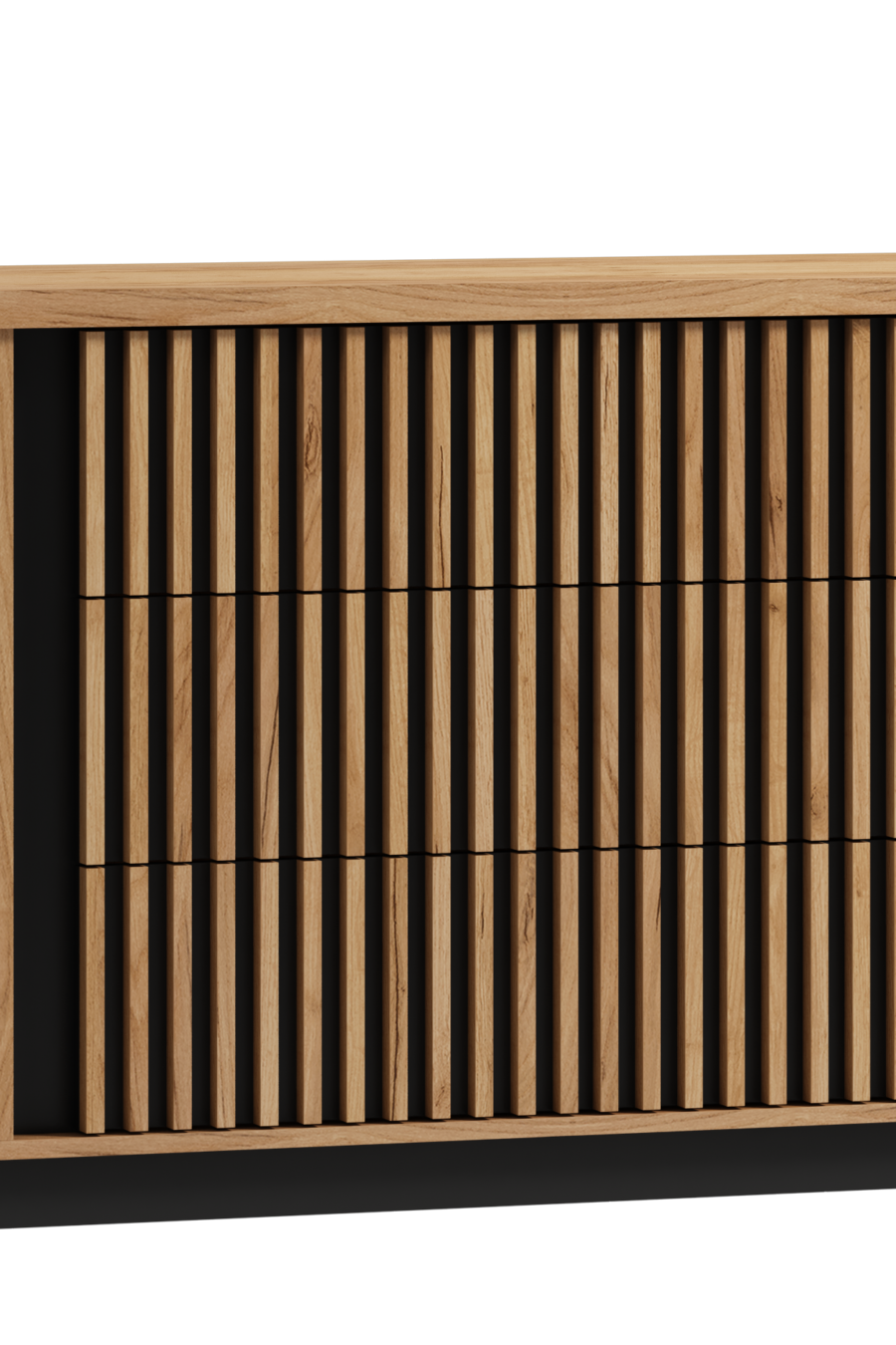 Komoda Lamello Art.20 – 3 Szuflady | Dąb Craft + Czarny Mat | Nowoczesny Design