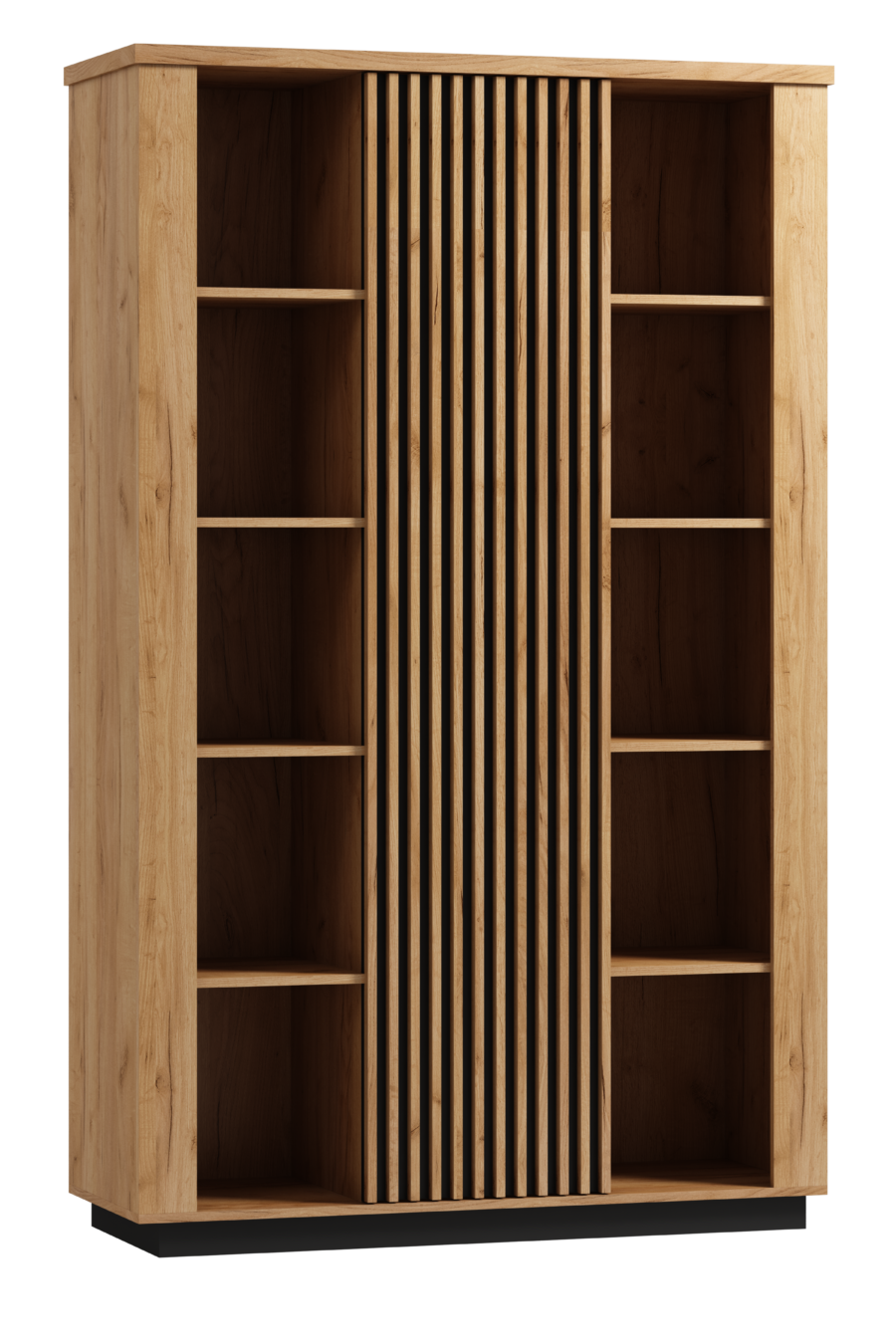 Nowoczesny Regał Otwarty Lamello Art.12 – 8 Półek, Dąb Craft, Styl Loftowy