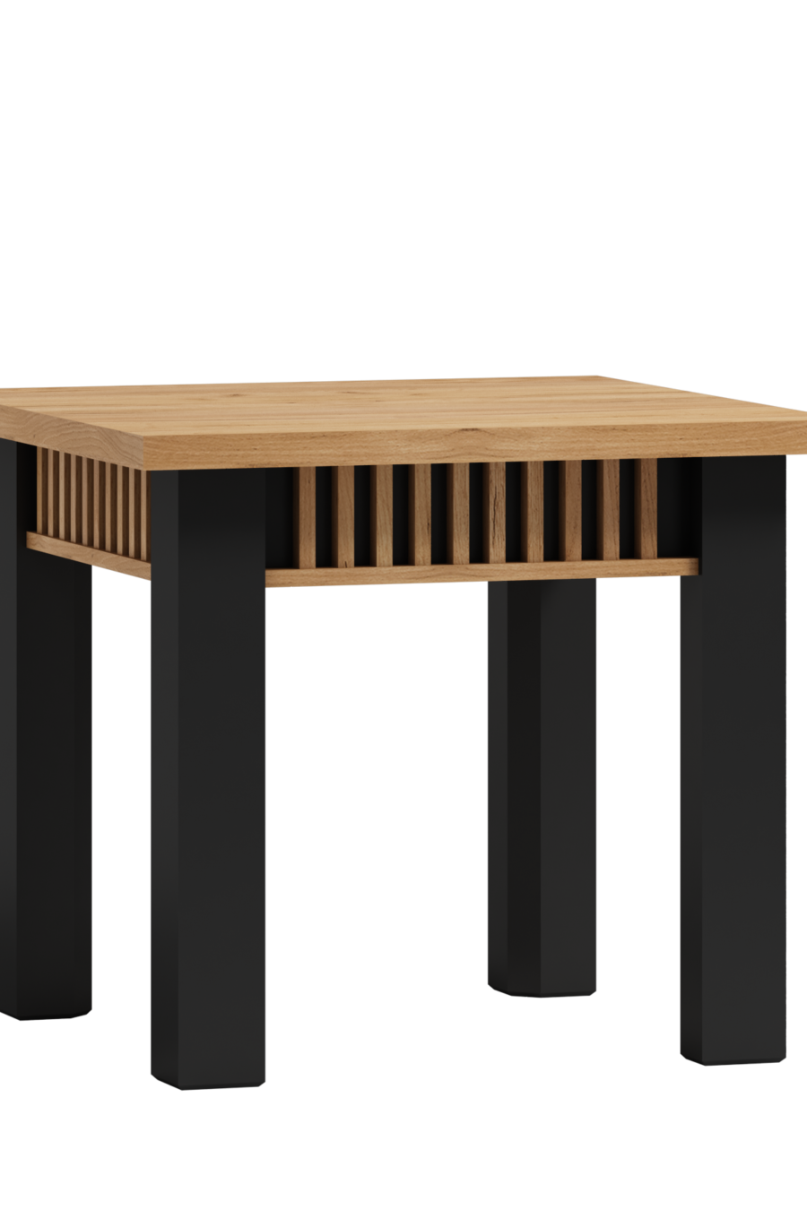 Stolik Kawowy Lamello Art.23 – Elegancja w Stylu Nowoczesnym | Dąb Craft + Czarny Mat | 70x70 cm