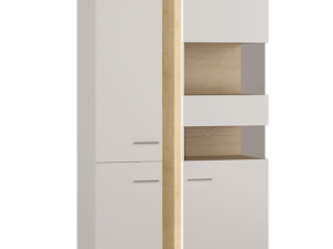 Witryna Verso ART7 – Nowoczesna z Oświetleniem LED i Cichym Domykiem, 3 Drzwi